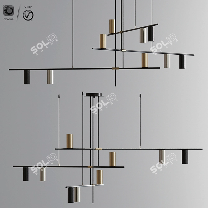 Contemporary Pendant Lighting Collection 3D model image 3