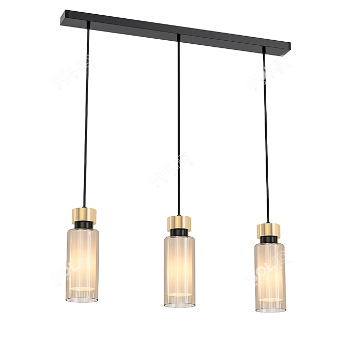 Modern Glass Pendant Light: Amado 3D model image 1
