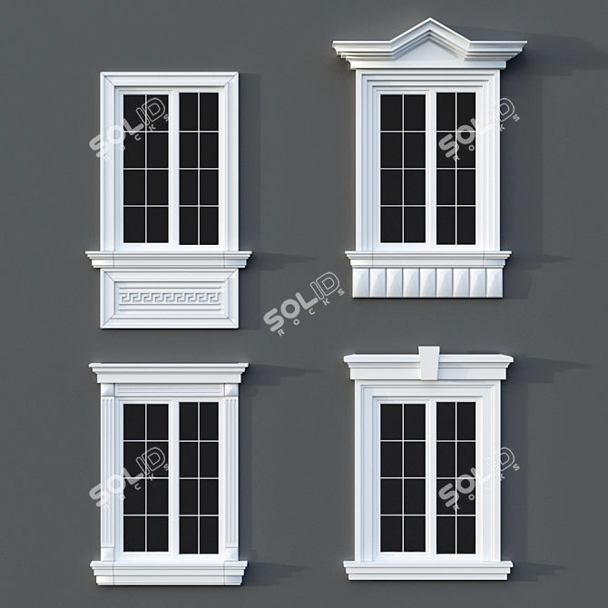 Modern Classic Windows: Timeless Elegance 3D model image 1