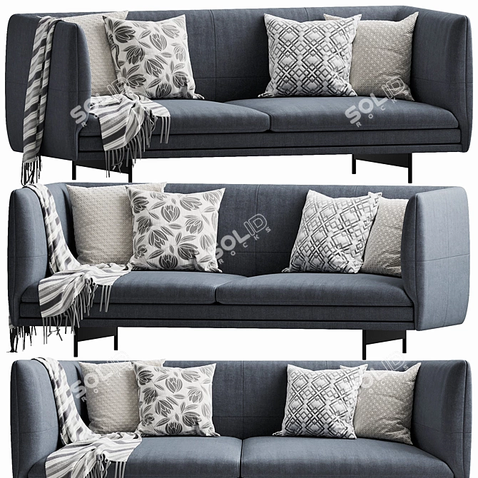 Modern Boconcept Nantes Sofa 3D model image 3