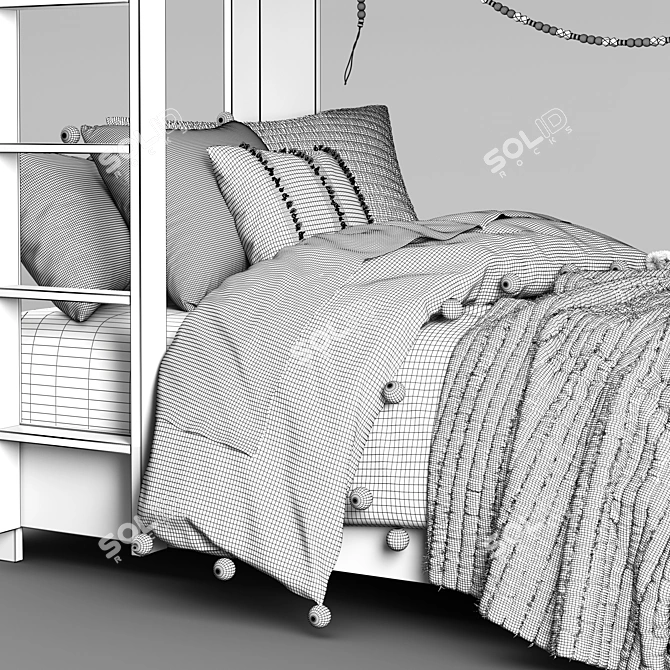 Corona Twin-Over-Twin Bunk Bed 3D model image 5
