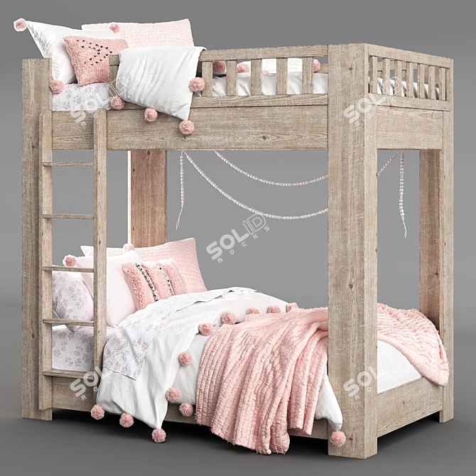 Corona Twin-Over-Twin Bunk Bed 3D model image 10