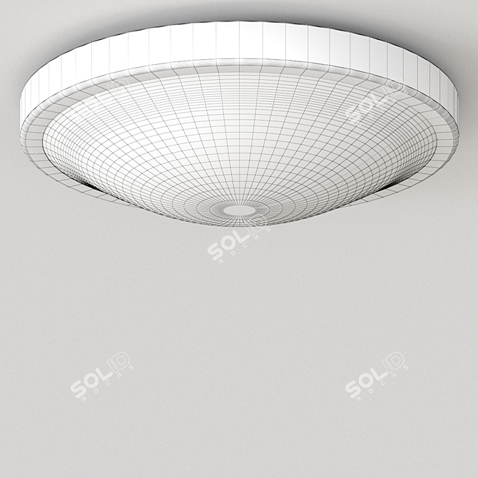 OSAKA Opal Glass Steel Ceiling Light 3D model image 2