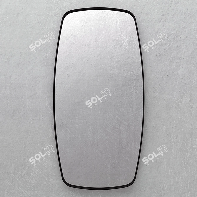 Sleek Iron Frame Mirror: Contemporary Design 3D model image 4