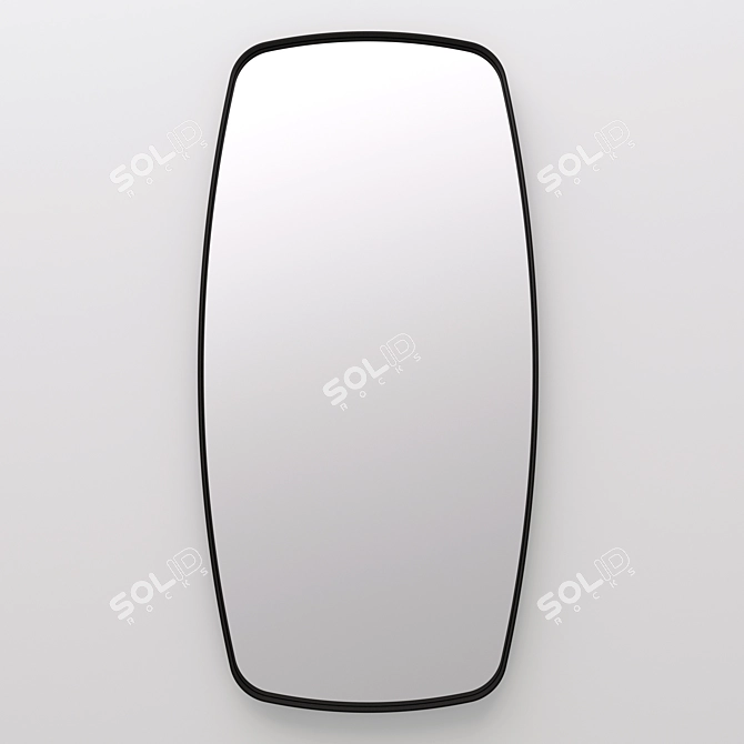 Sleek Iron Frame Mirror: Contemporary Design 3D model image 7