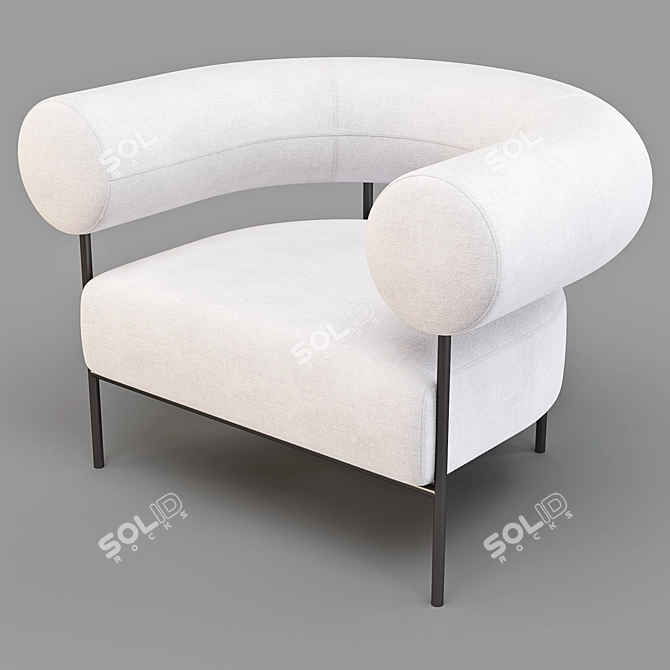 Sleek Comfort: Williams Armchair 3D model image 1