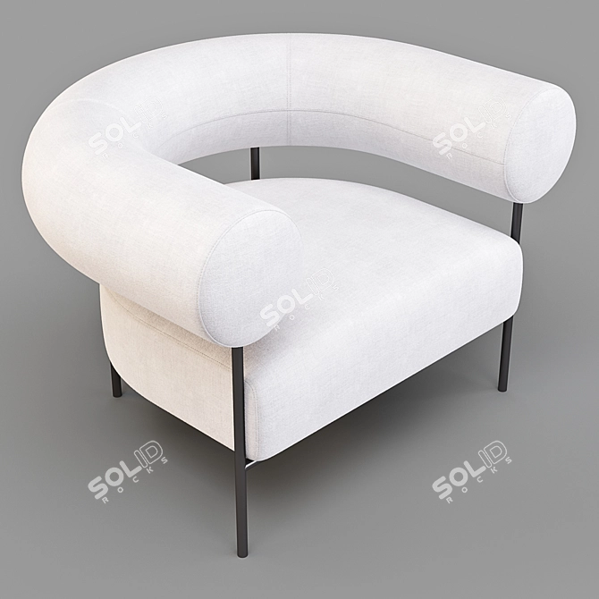 Sleek Comfort: Williams Armchair 3D model image 2