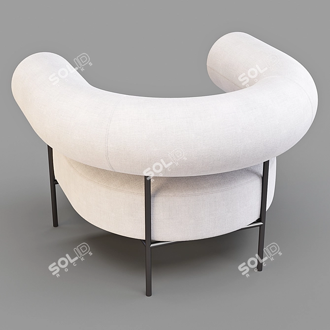 Sleek Comfort: Williams Armchair 3D model image 4