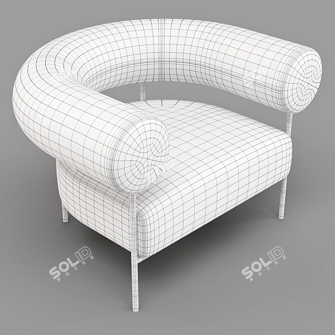 Sleek Comfort: Williams Armchair 3D model image 5