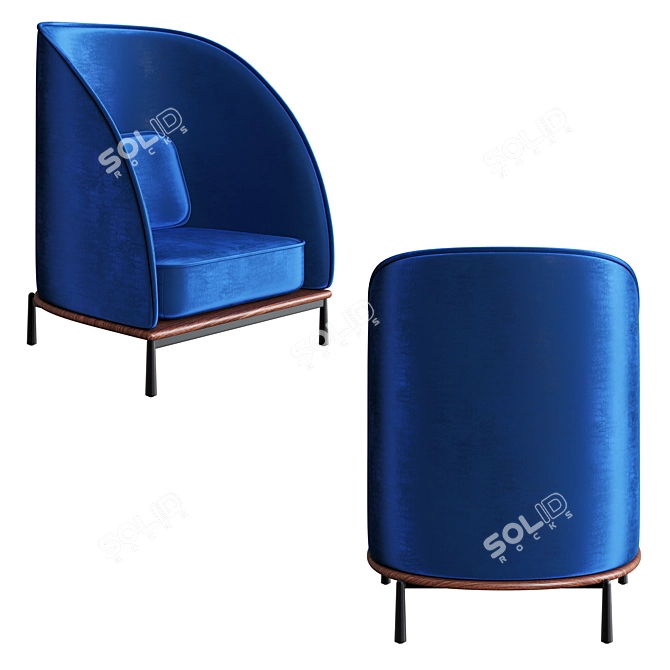 Stellar Works Arc Chairs Set 3D model image 2