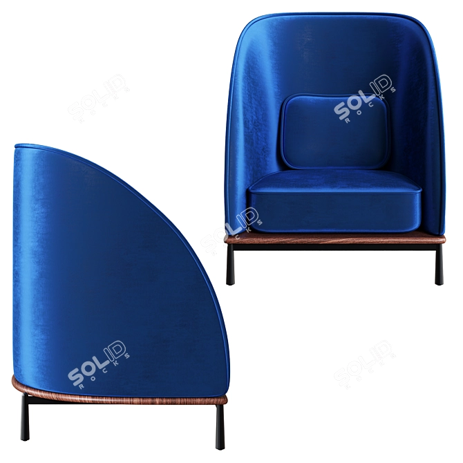 Stellar Works Arc Chairs Set 3D model image 3