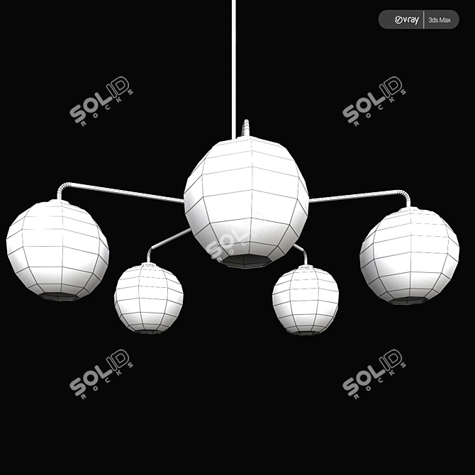 Elegant Ombre Chandelier by Romatti 3D model image 2