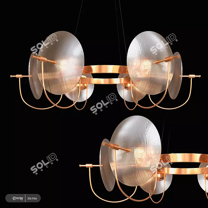 Allied Chandelier: Elegant Lighting Masterpiece 3D model image 1