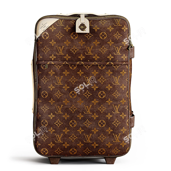 Monogram LV Suitcase: 52cm x 35cm x 20cm 3D model image 2