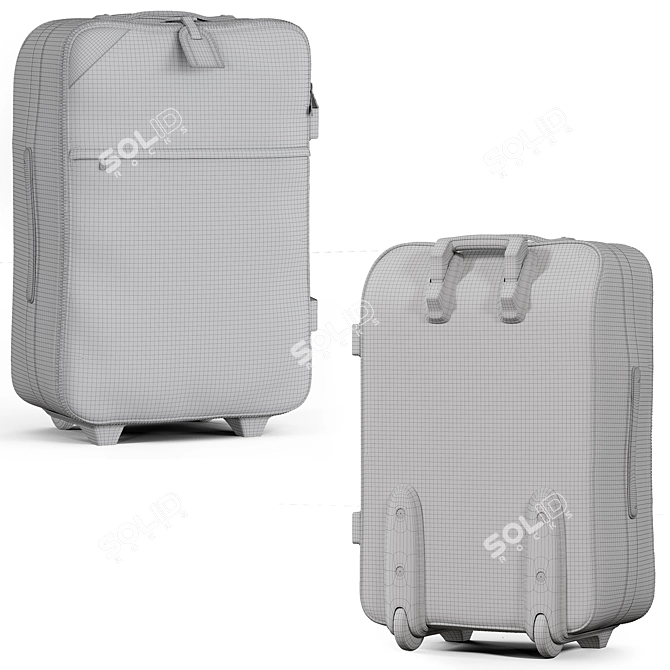 Monogram LV Suitcase: 52cm x 35cm x 20cm 3D model image 3