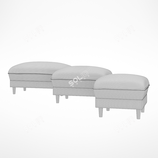 Versatile Narvik Ottoman: Aura Interiors (Russia) 3D model image 4