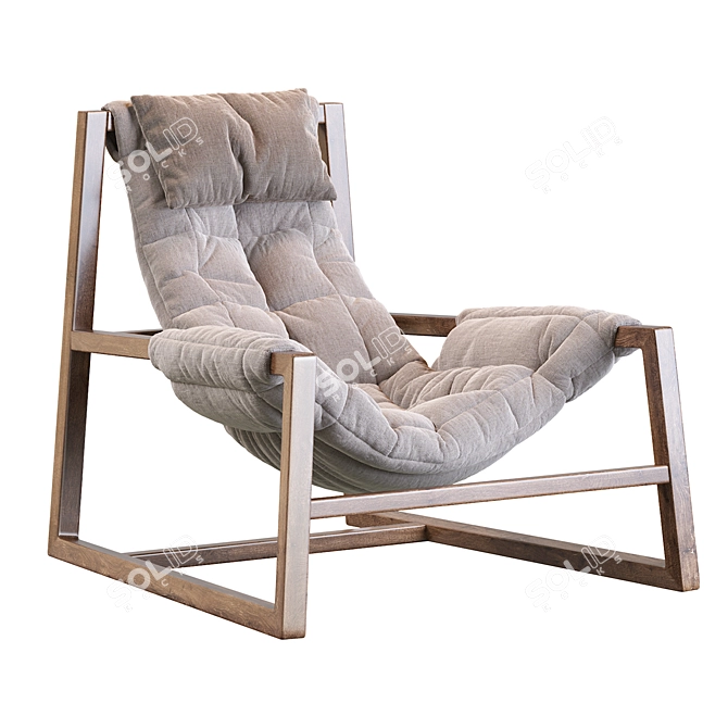 Comfy Italian Armchair 3D model image 1
