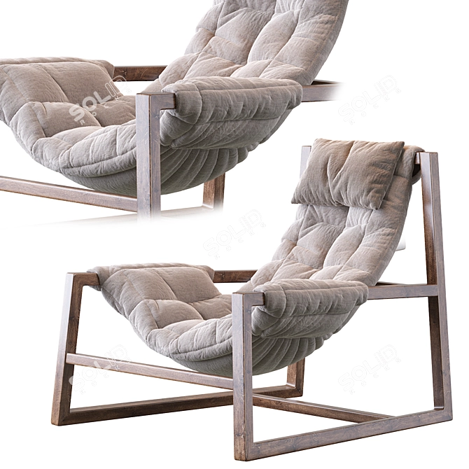 Comfy Italian Armchair 3D model image 2