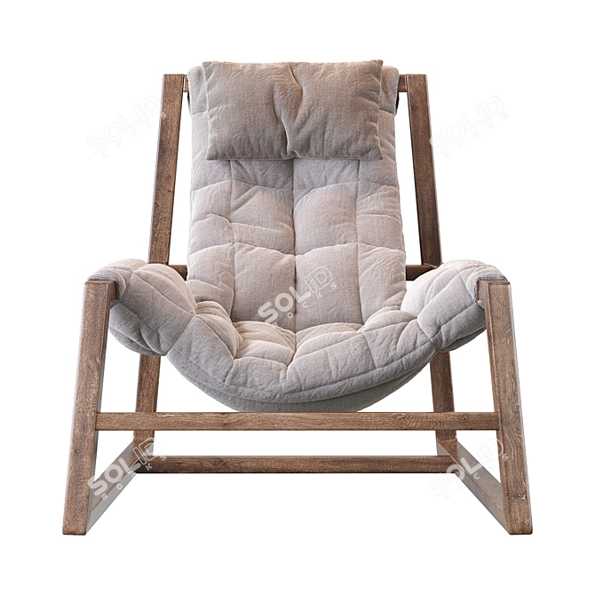 Comfy Italian Armchair 3D model image 4