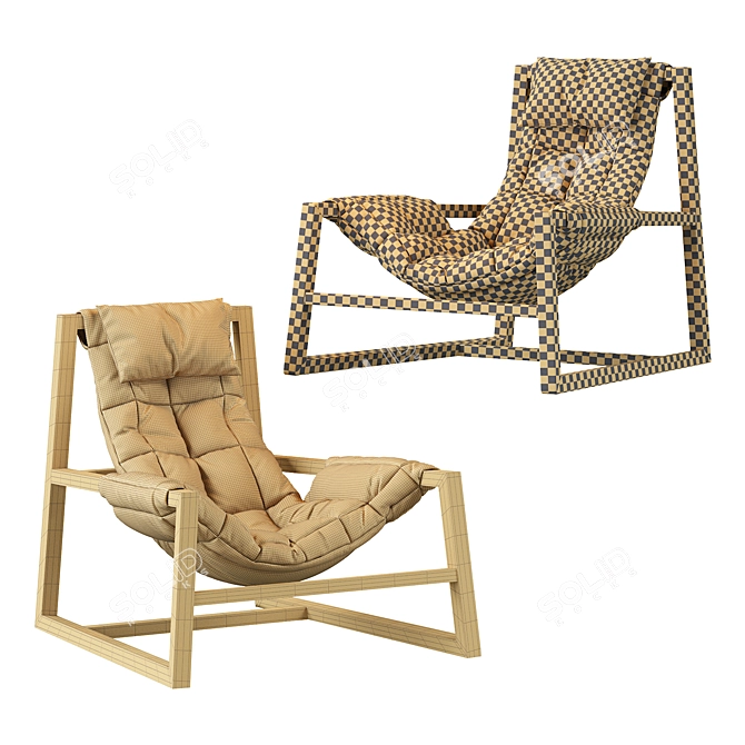 Comfy Italian Armchair 3D model image 5
