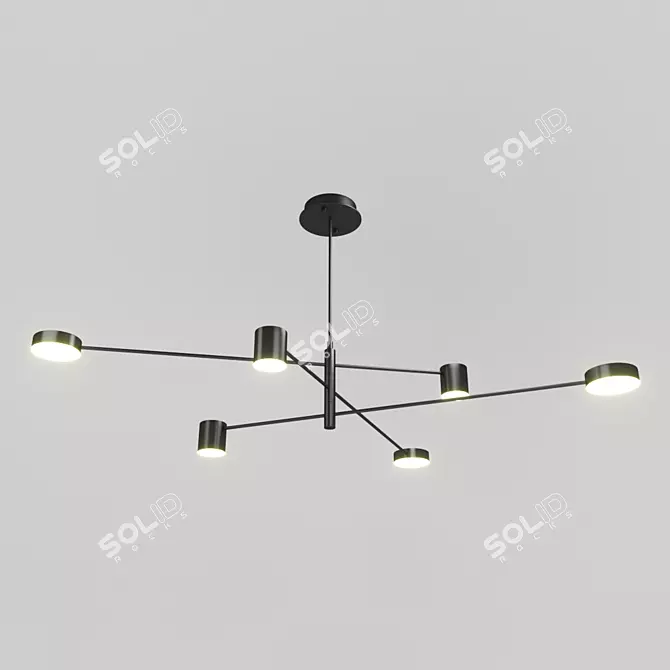 Modern White Pendant Light 3D model image 1