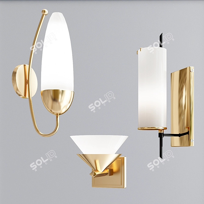 Elegant Stillwell Wall Sconce 3D model image 2