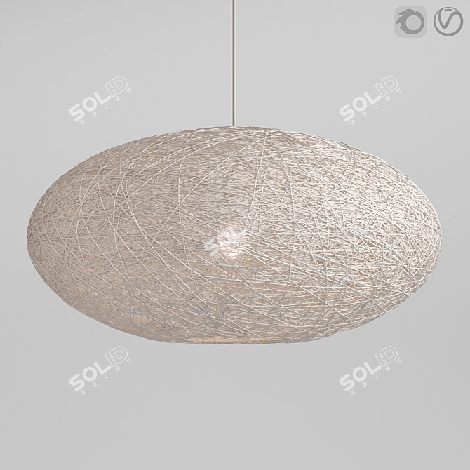 Elegant Keira Pendant Light 3D model image 1