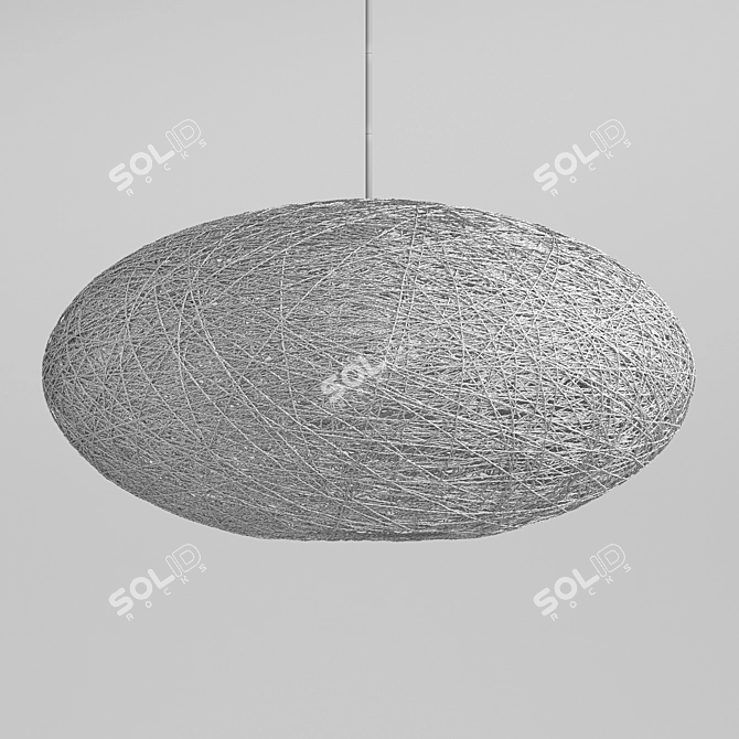 Elegant Keira Pendant Light 3D model image 2