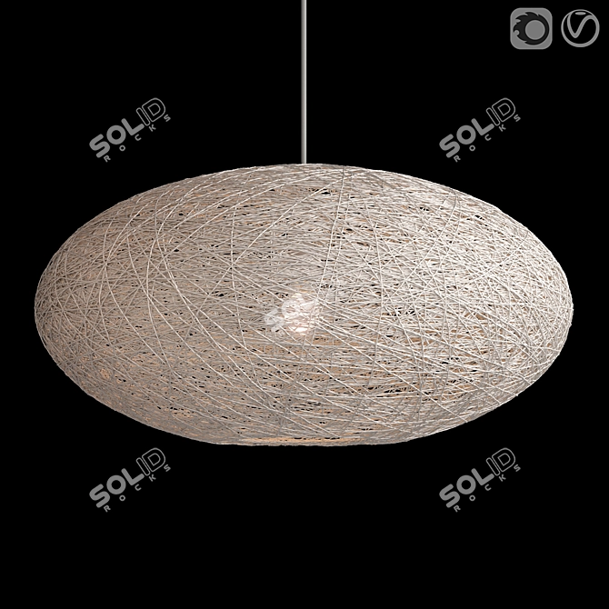 Elegant Keira Pendant Light 3D model image 3