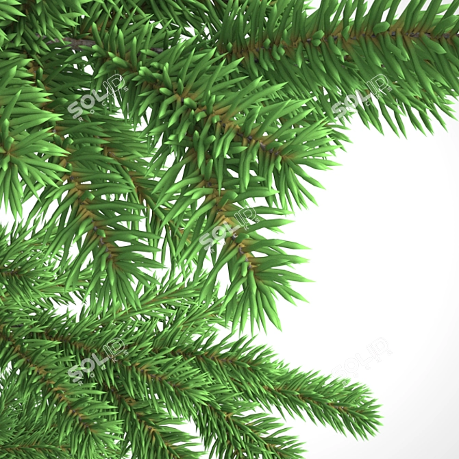 Herringbone Geometric Christmas Tree 3D model image 3