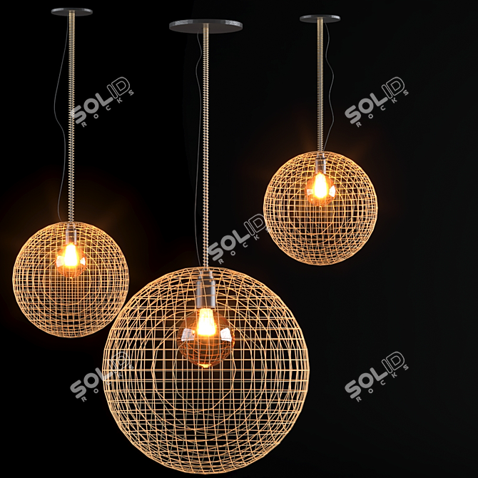  Modern LED Light Fixture 3D model image 2