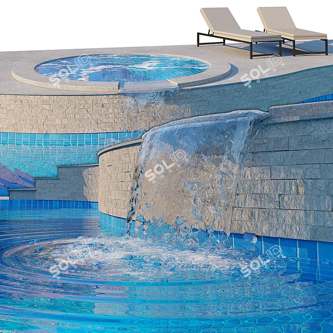 Realistic 3D Pool Model 3D model image 6