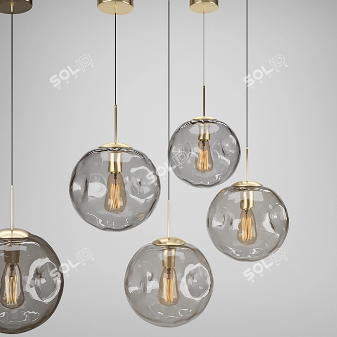 Scandinavian Sphere Pendant Light 3D model image 1