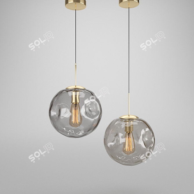 Scandinavian Sphere Pendant Light 3D model image 2