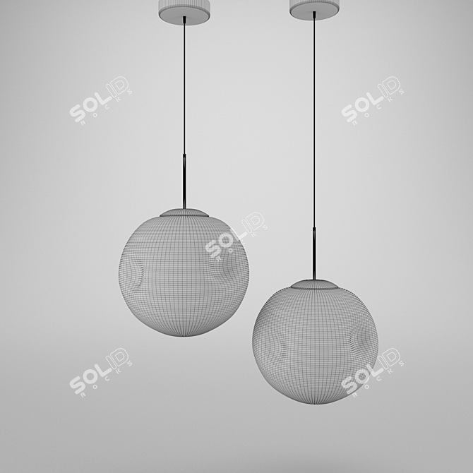 Scandinavian Sphere Pendant Light 3D model image 3