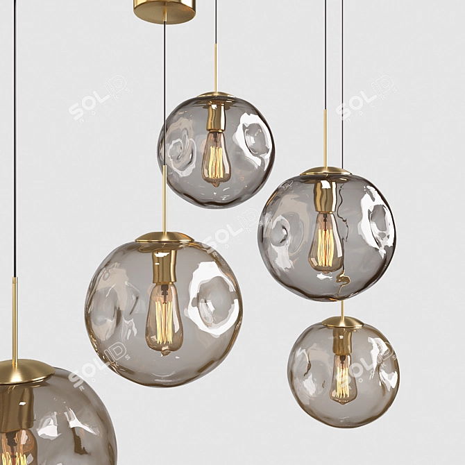 Scandinavian Sphere Pendant Light 3D model image 4