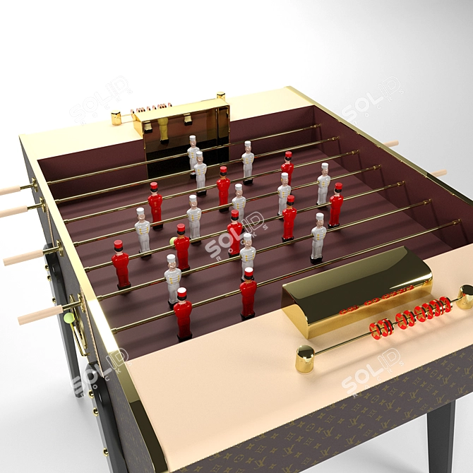 Luxury Louis Vuitton Foosball 3D model image 4