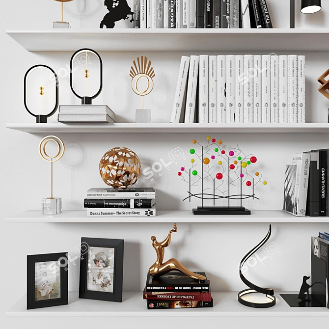 Versatile Shelves: Stylish and Functional 3D model image 3