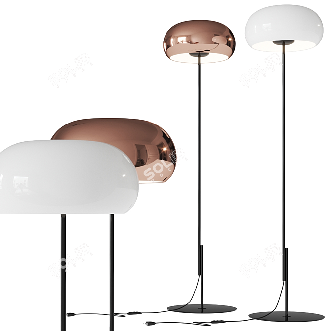 Sleek Vetra Floor Lamp by Marset 3D model image 1