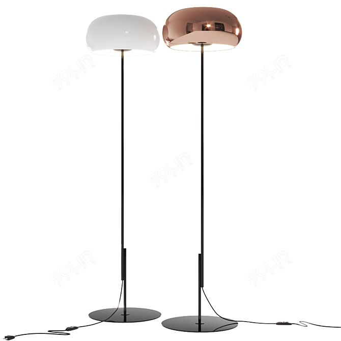 Sleek Vetra Floor Lamp by Marset 3D model image 4