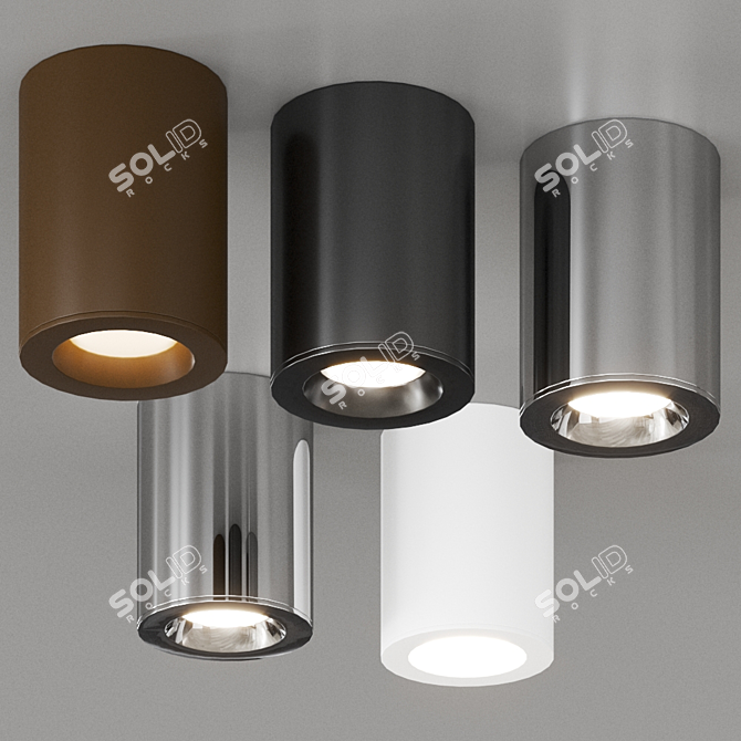 Sleek Kos Chrome Pendant Light 3D model image 1