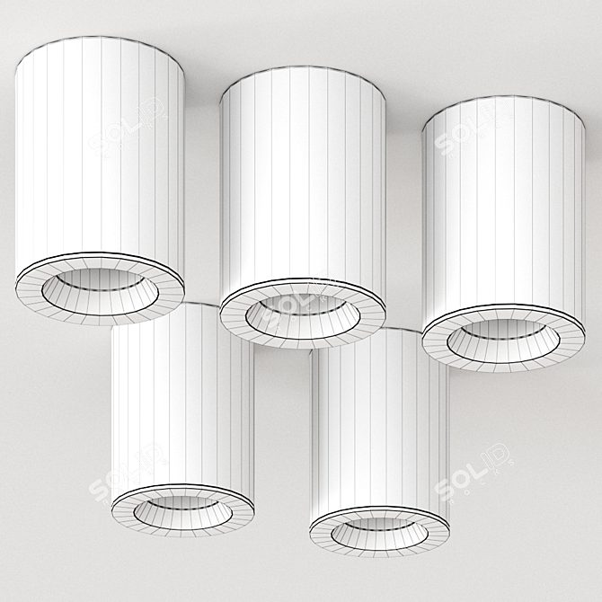 Sleek Kos Chrome Pendant Light 3D model image 2