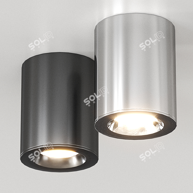 Sleek Kos Chrome Pendant Light 3D model image 3
