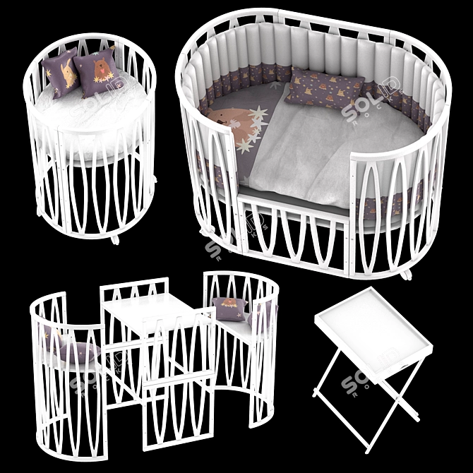 10-in-1 Children's Transforming Bed 3D model image 1