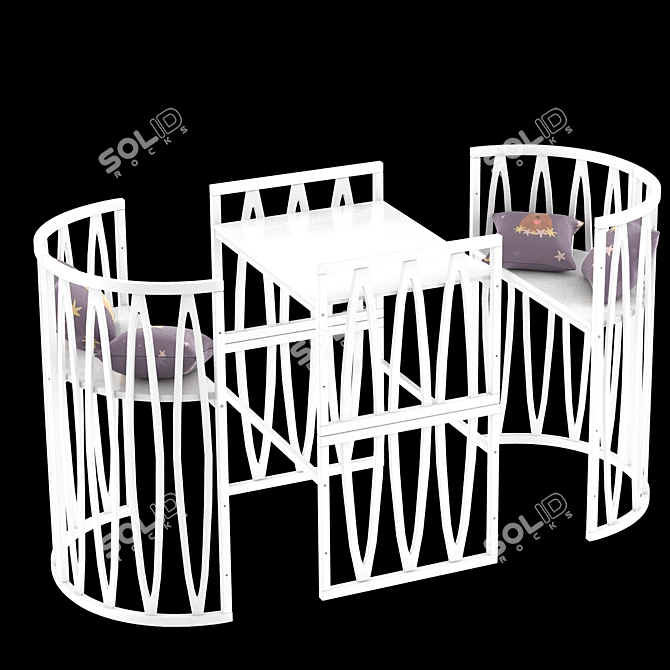 10-in-1 Children's Transforming Bed 3D model image 3