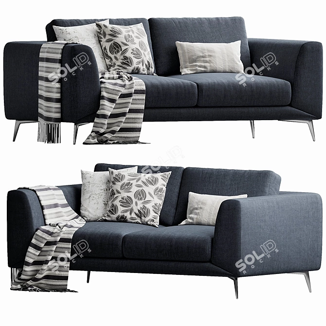Modern BOconcept Fargo 2 Sofa 3D model image 3