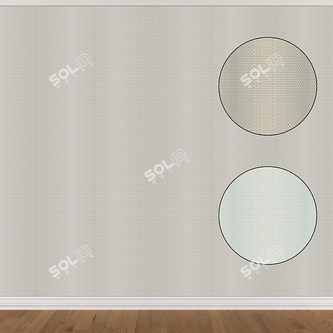 Seamless Wallpaper Set - 3 Colors 3D model image 1