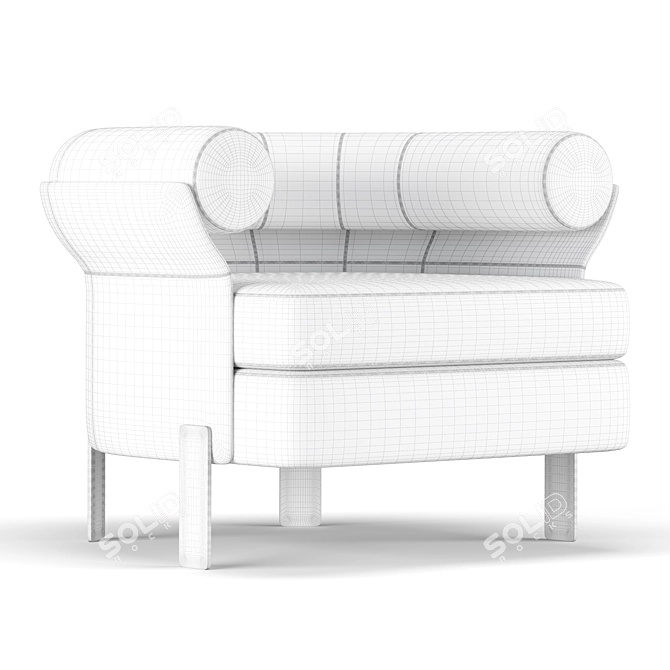 Elegant Comfort: Mattia Armchair 3D model image 4