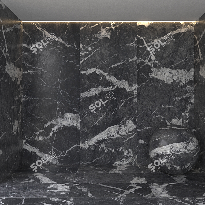 Elegant Grigio Carnico Marble Tiles 3D model image 1