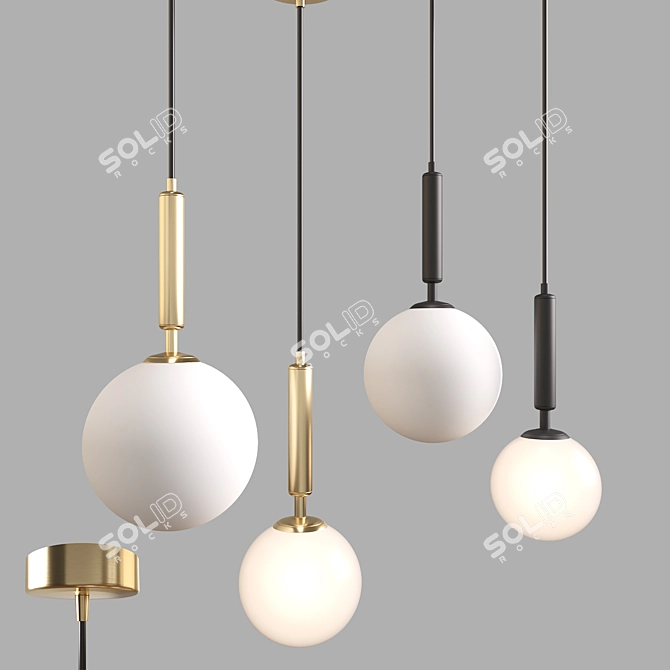 Contemporary Pendant Light Fixture 3D model image 1